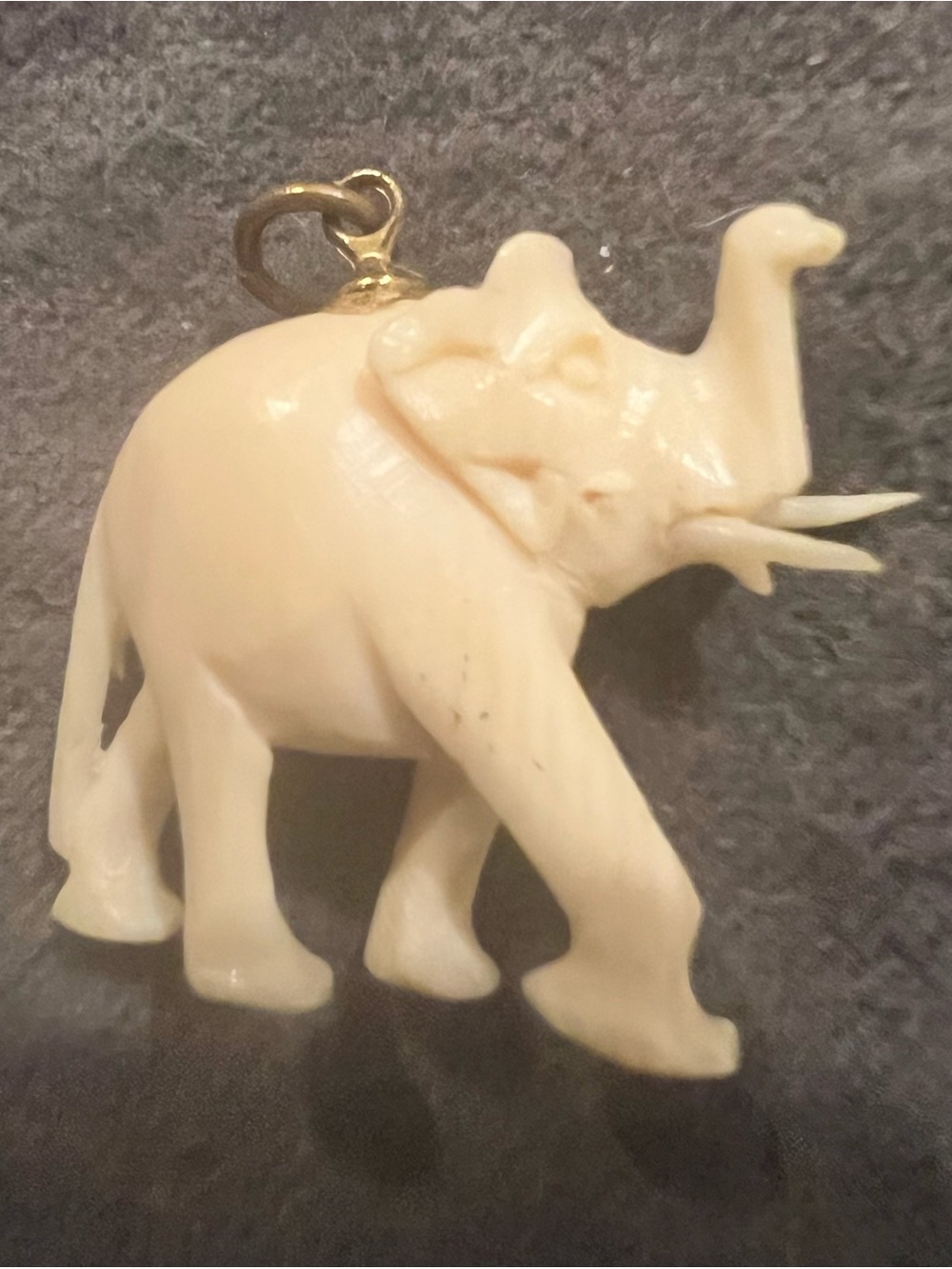 Hand-carved Elephant Pendant Charm